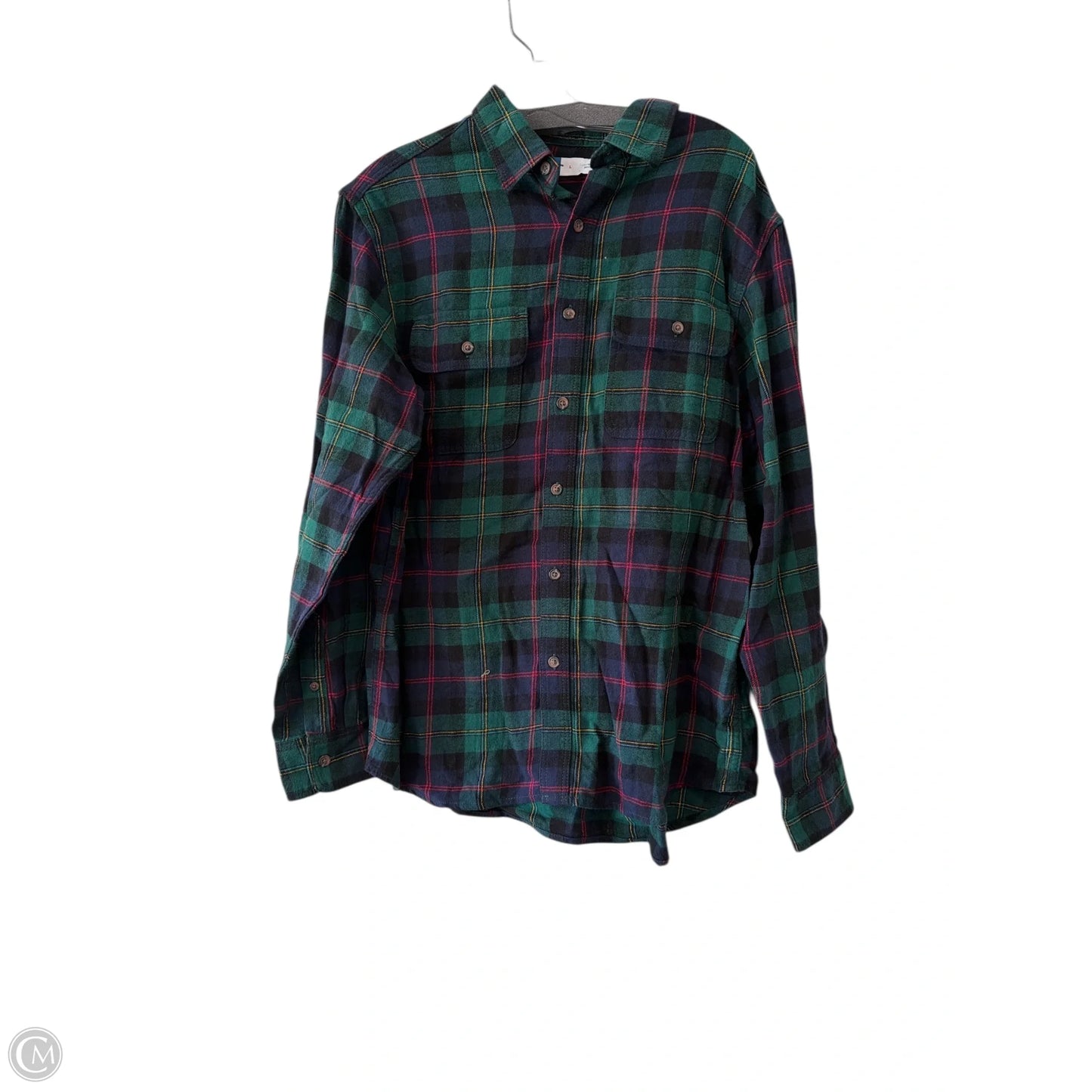 Top Long Sleeve By Old Navy In Plaid Pattern, Size: Xl
