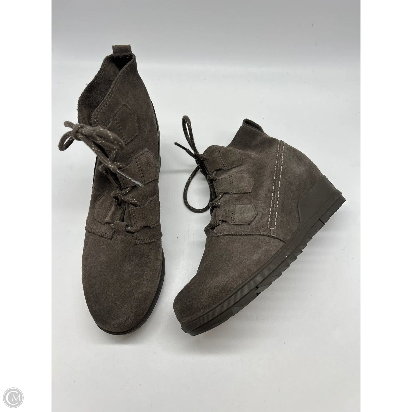 Boots Ankle Heels By Sorel In Grey, Size: 9