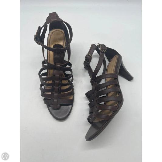 Shoes Heels Kitten By Anne Klein In Brown, Size: 8