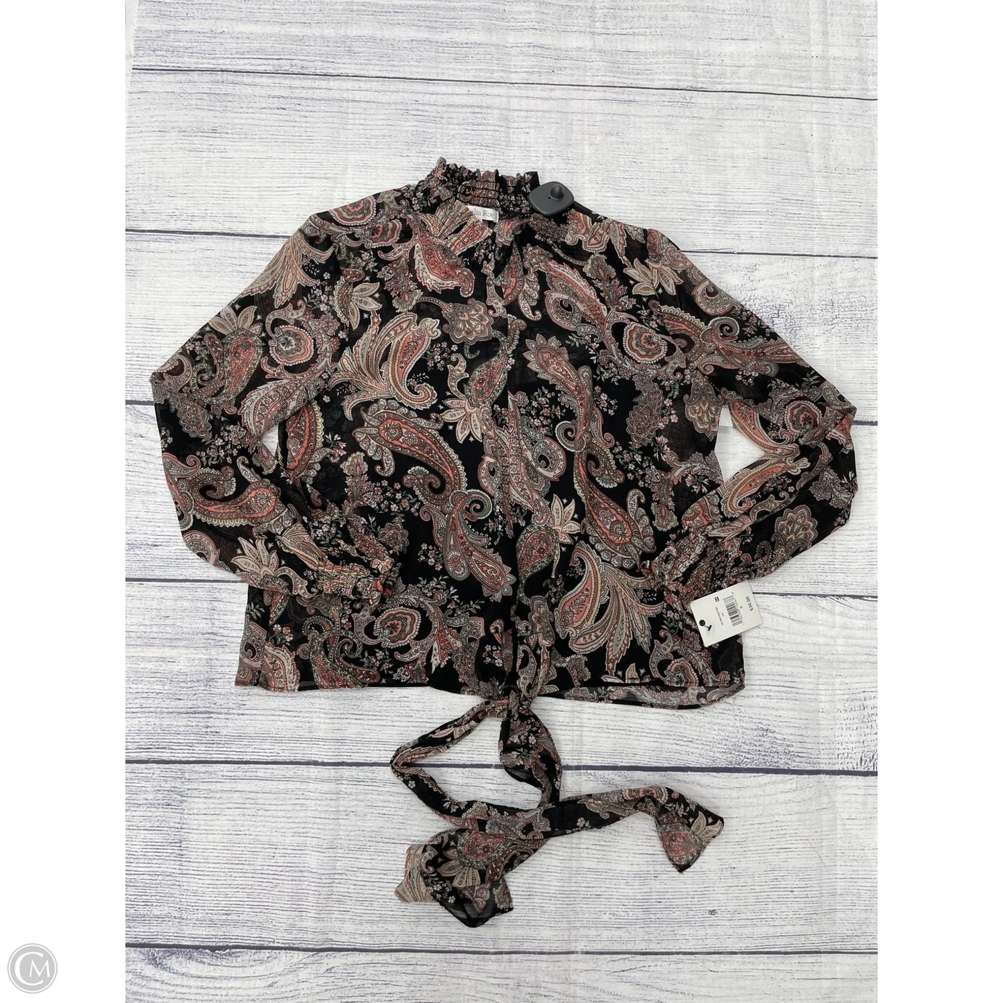 Top Long Sleeve By Ophelia Roe In Paisley Print, Size: S