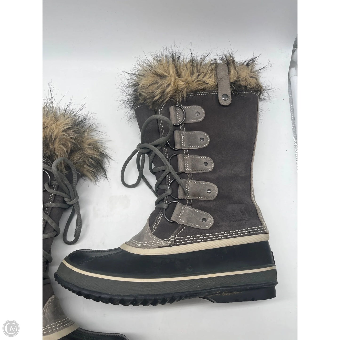 Boots Mid-calf Flats By Sorel In Grey, Size: 8.5