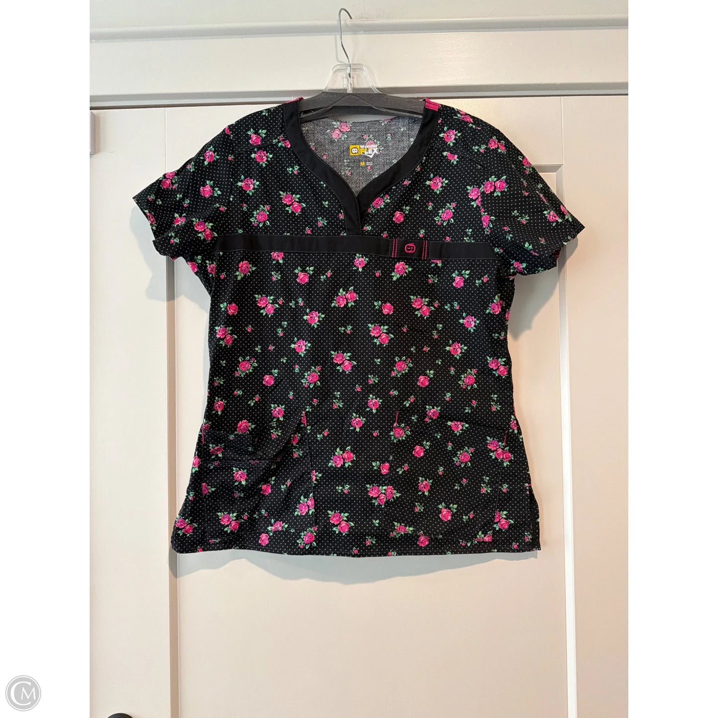 Top Short Sleeve By Clothes Mentor In Floral Print, Size: M