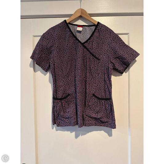 Top Short Sleeve By Cherokee In Multi-colored, Size: M