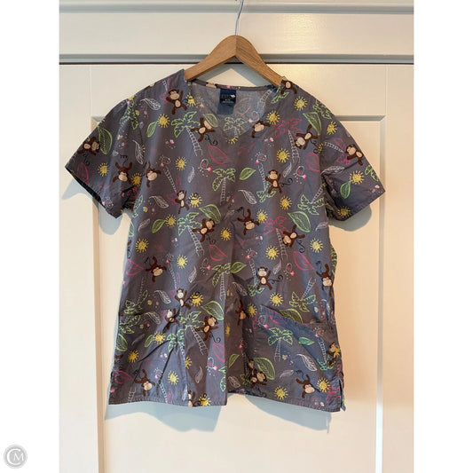 Top Short Sleeve By Clothes Mentor In Grey