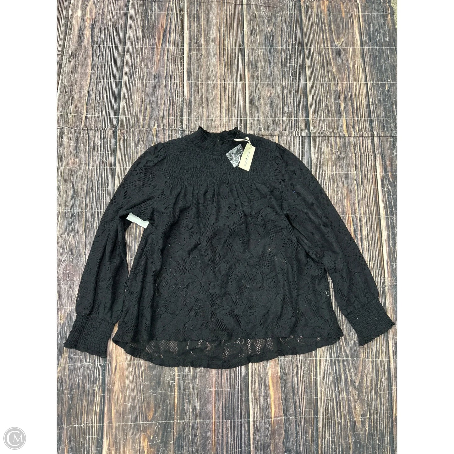 Top Long Sleeve By Sundance In Black, Size: L