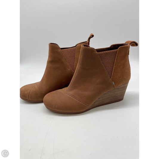 Boots Ankle Heels By Toms In Tan, Size: 8