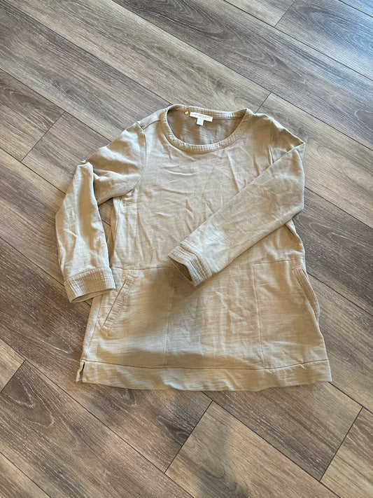 Sweatshirt Crewneck By Pure Jill In Tan, Size: Xs