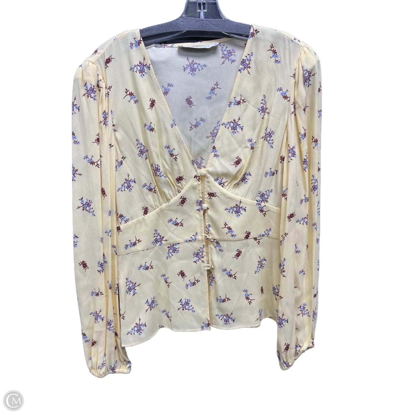 Top Long Sleeve By Rebecca Minkoff In Yellow, Size: M