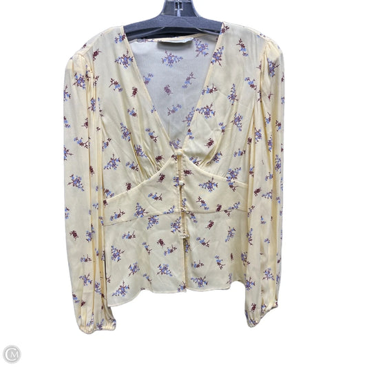 Top Long Sleeve By Rebecca Minkoff In Yellow, Size: M