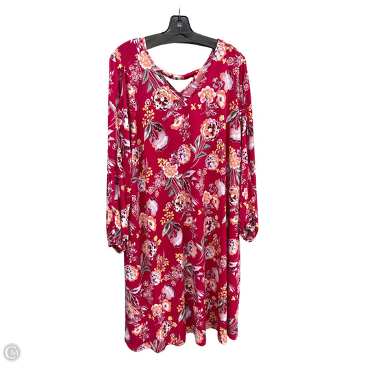 Dress Casual Midi By Simply Emma In Pink, Size: 2x