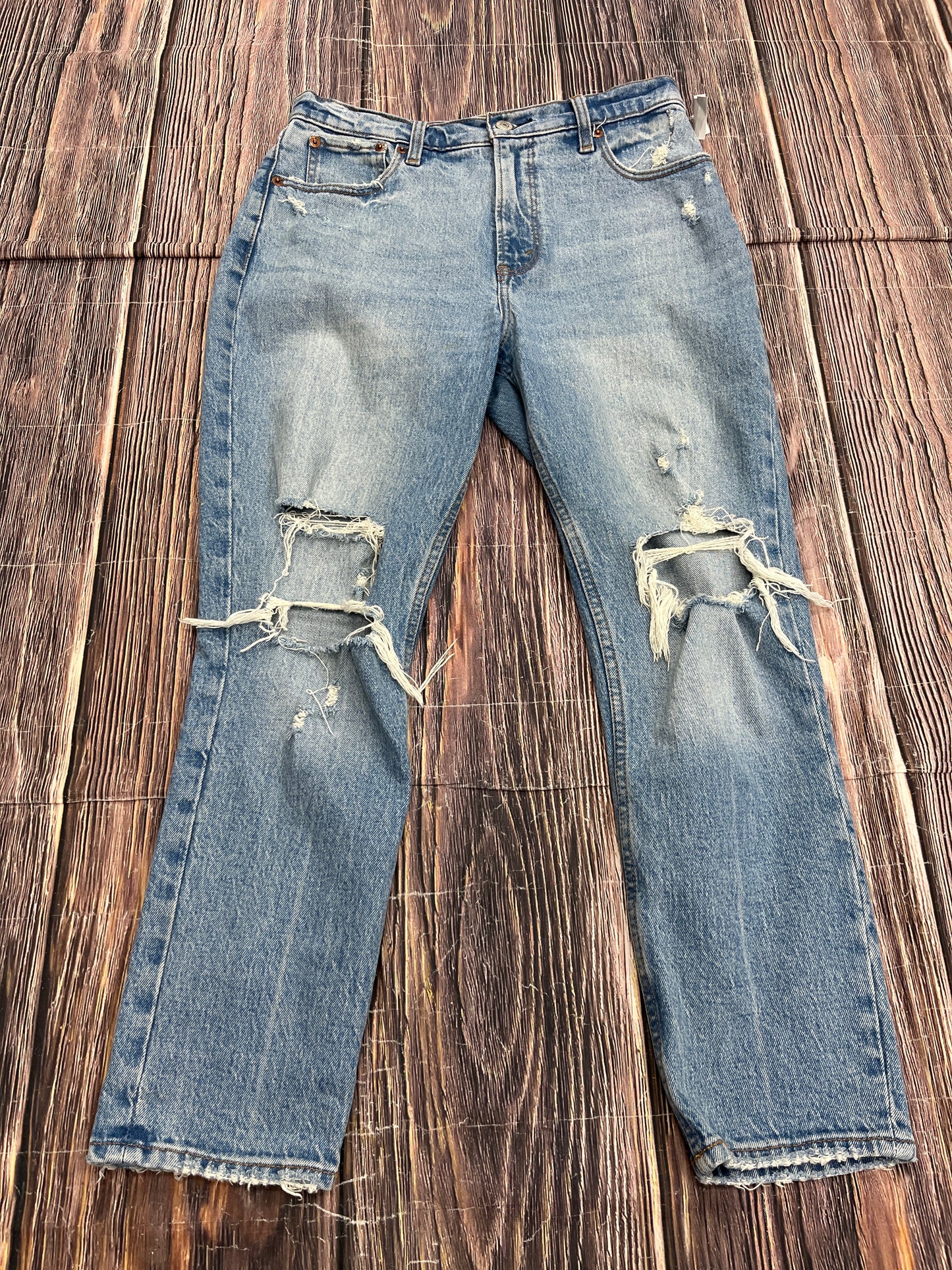 Jeans Skinny By Abercrombie And Fitch In Blue Denim, Size: 6p