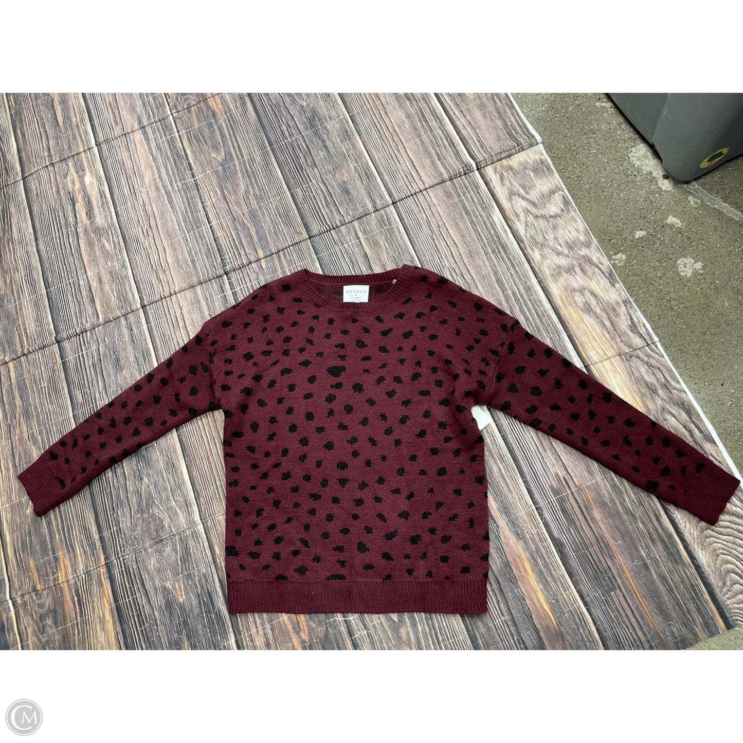 Sweater By Hayden La In Maroon, Size: S
