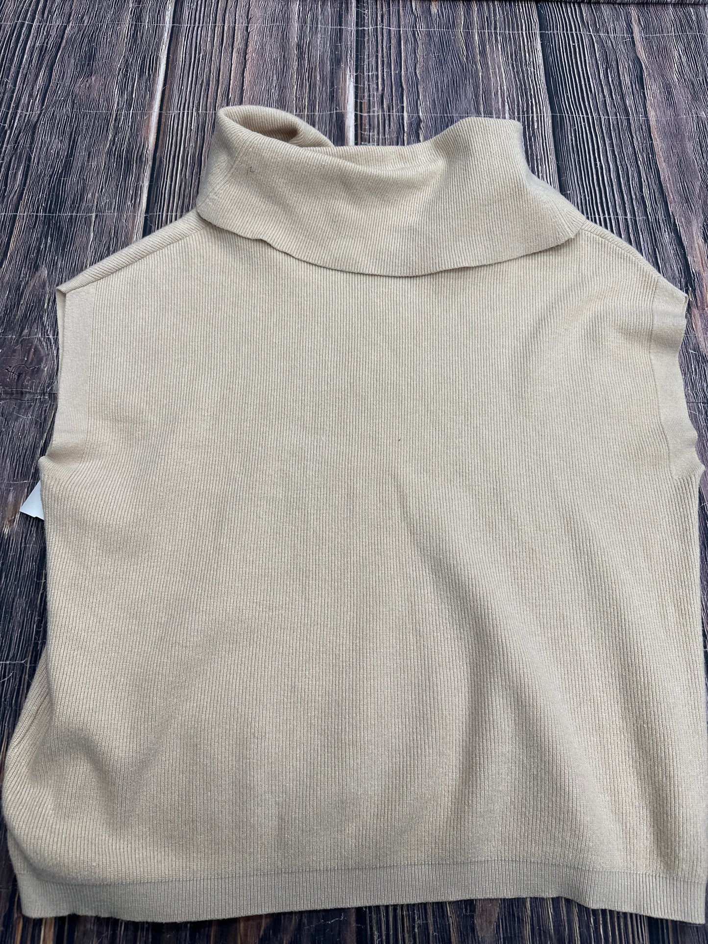 Sweater Short Sleeve By Vila Milano In Tan, Size: Xl