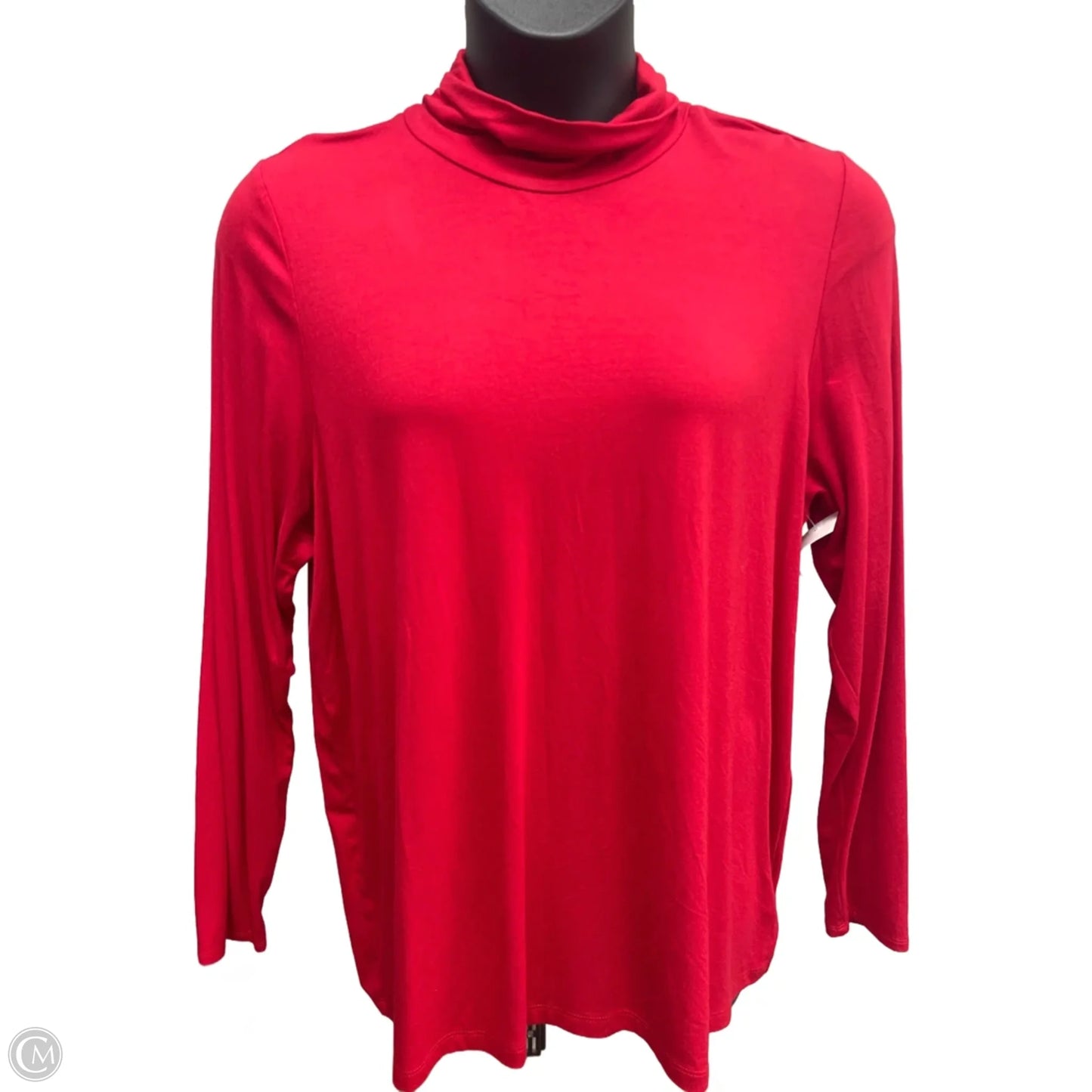 Top Long Sleeve By Leo And Nicole In Red, Size: 1x
