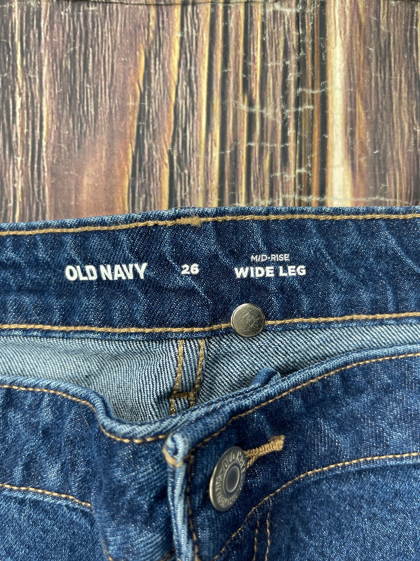 Jeans Wide Leg By Old Navy In Blue Denim, Size: 26