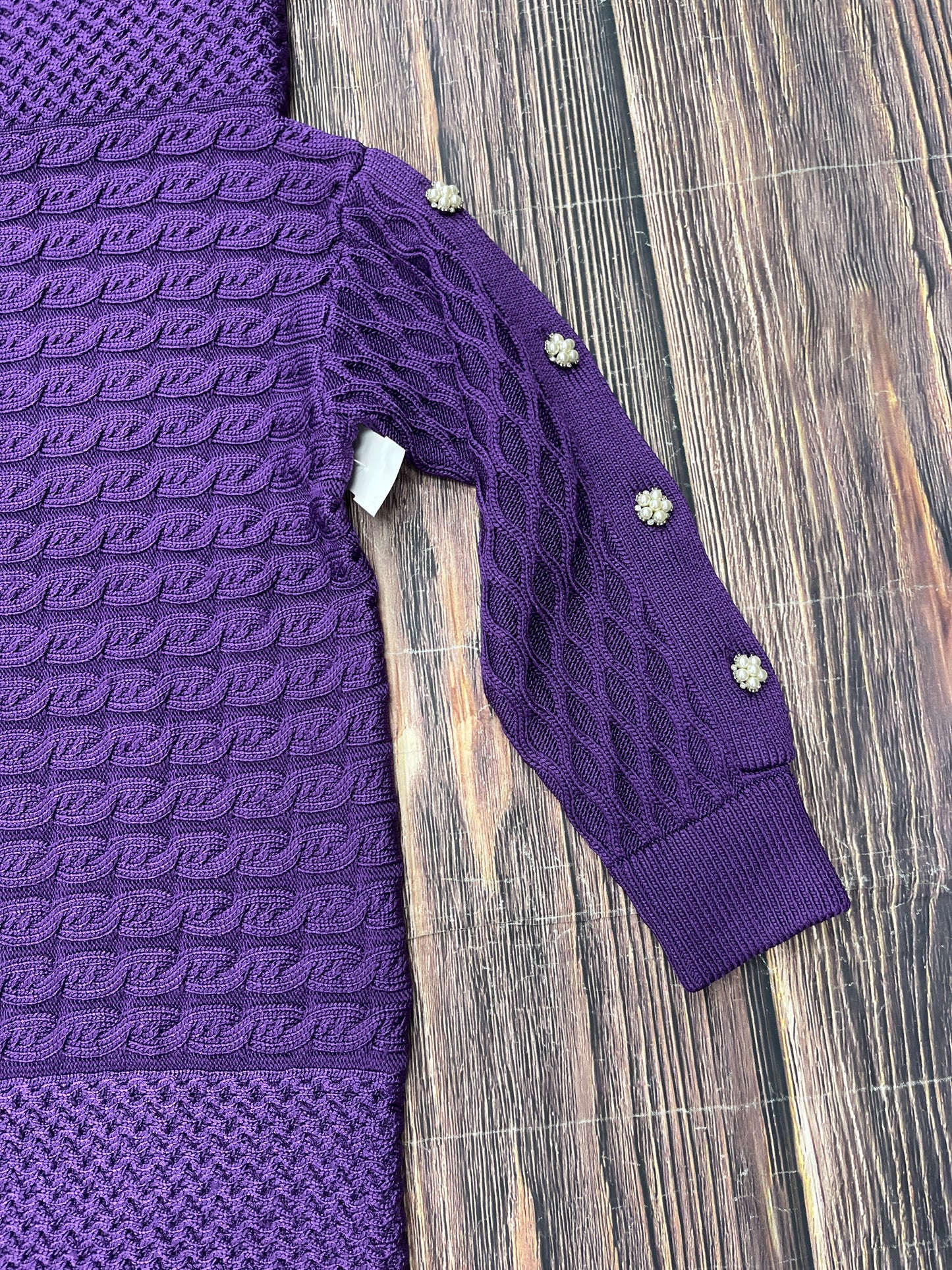 Sweater By Worth Ny In Purple, Size: L