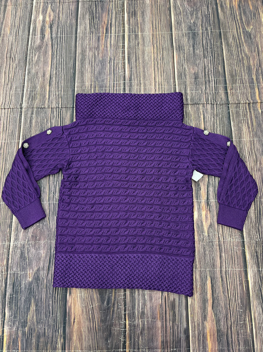 Sweater By Worth Ny In Purple, Size: L