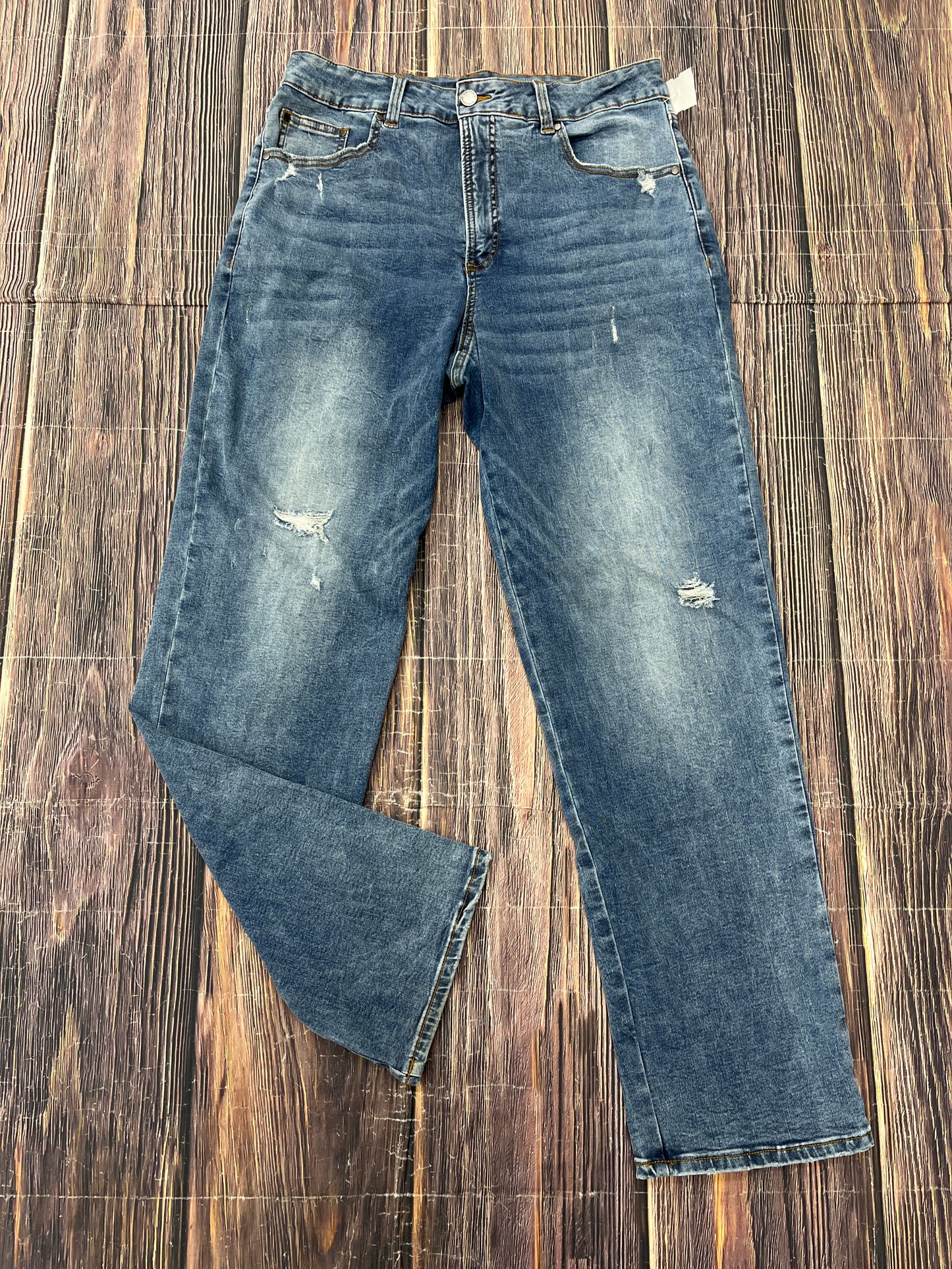 Jeans Straight By Clothes Mentor In Blue Denim, Size: 12