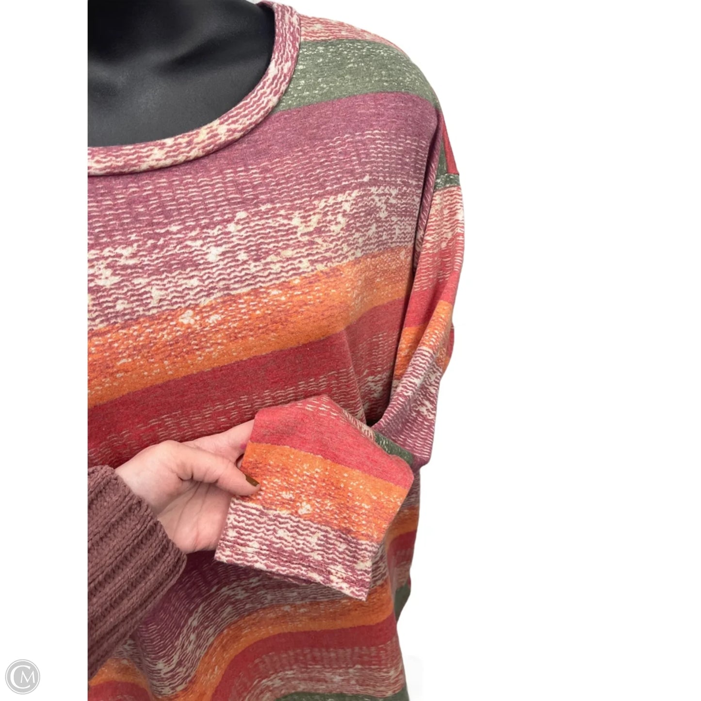 Top Long Sleeve By Haptics In Red, Size: 1x