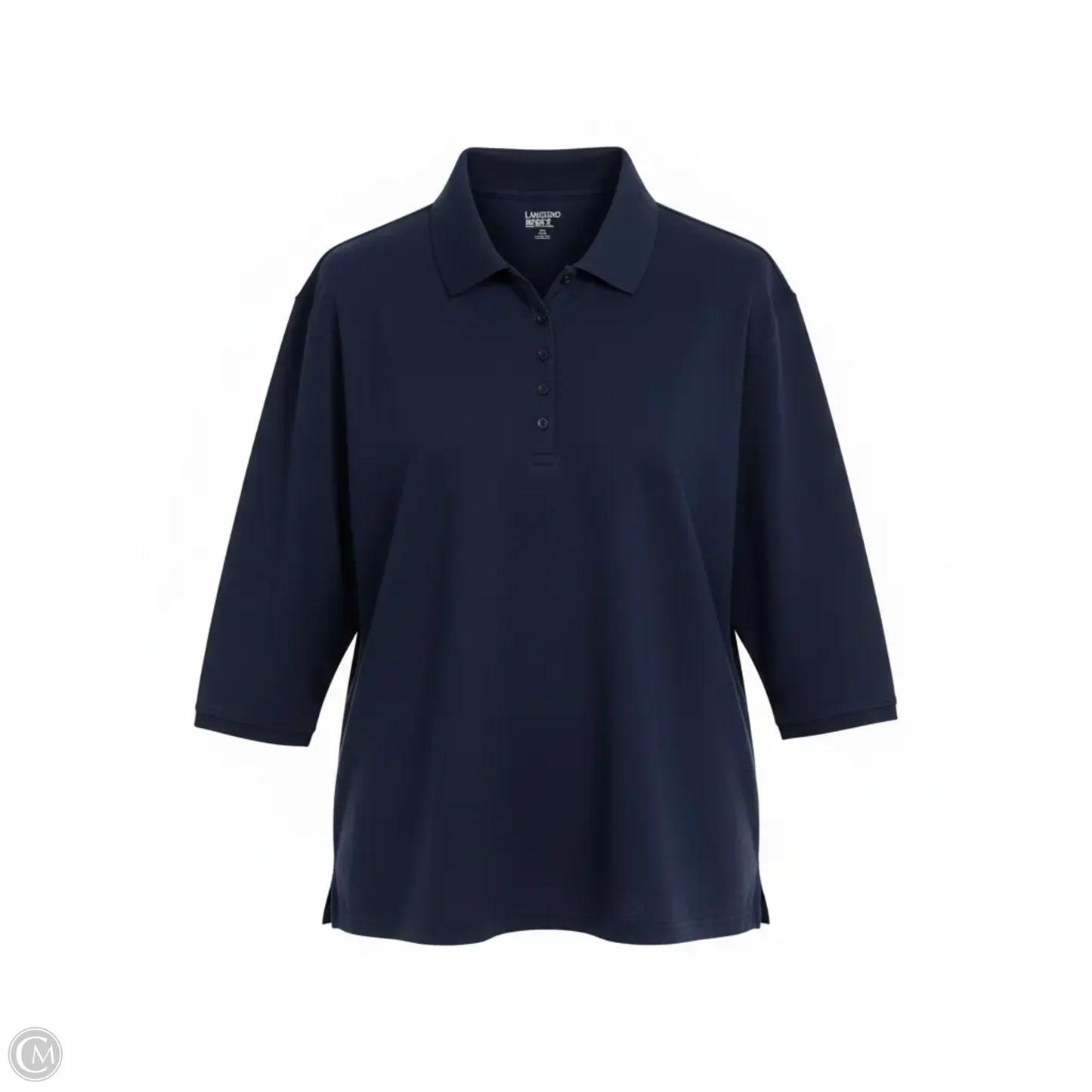 Top 3/4 Sleeve Basic By Lands End In Blue, Size: 2x