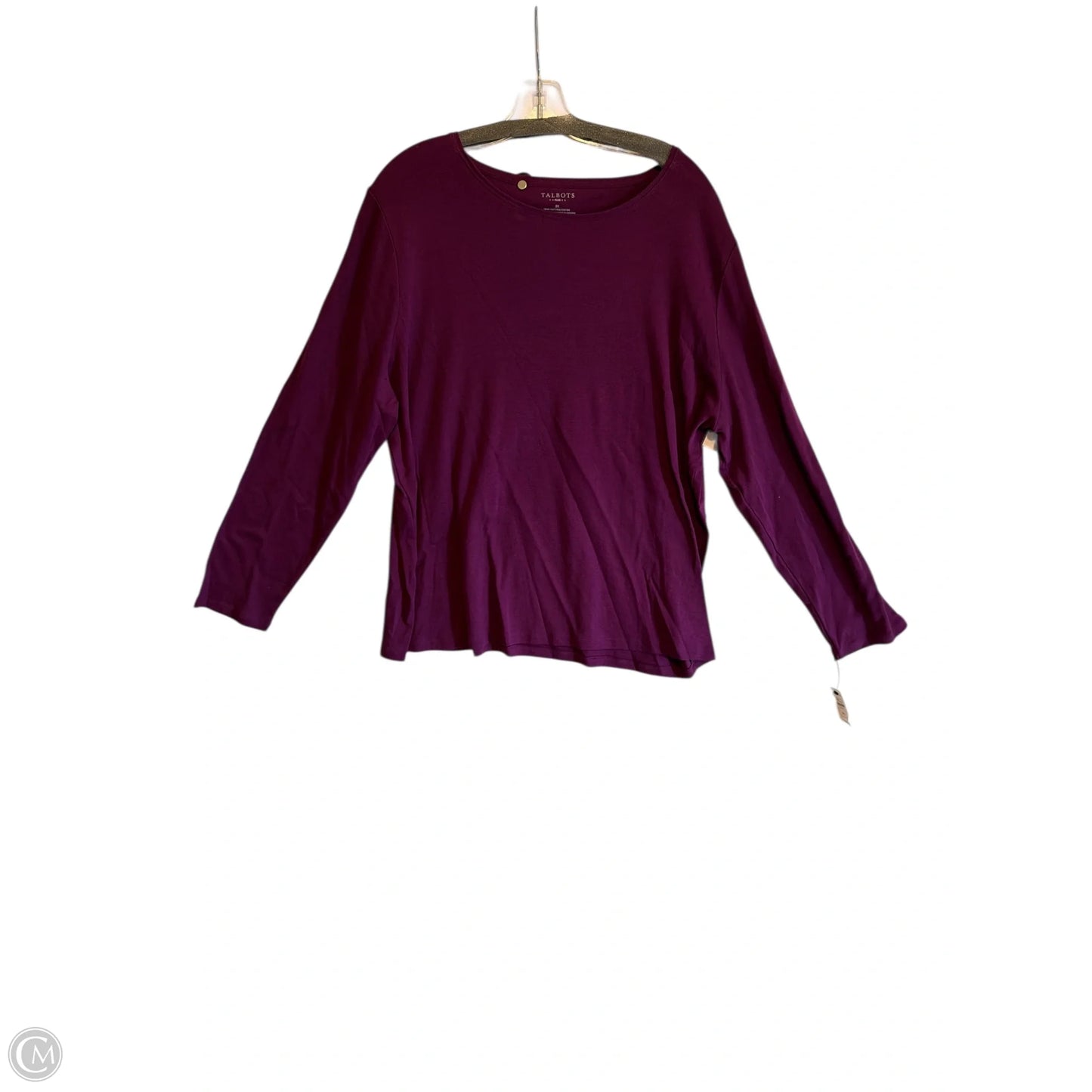 Top Long Sleeve Basic By Talbots In Purple, Size: 3x