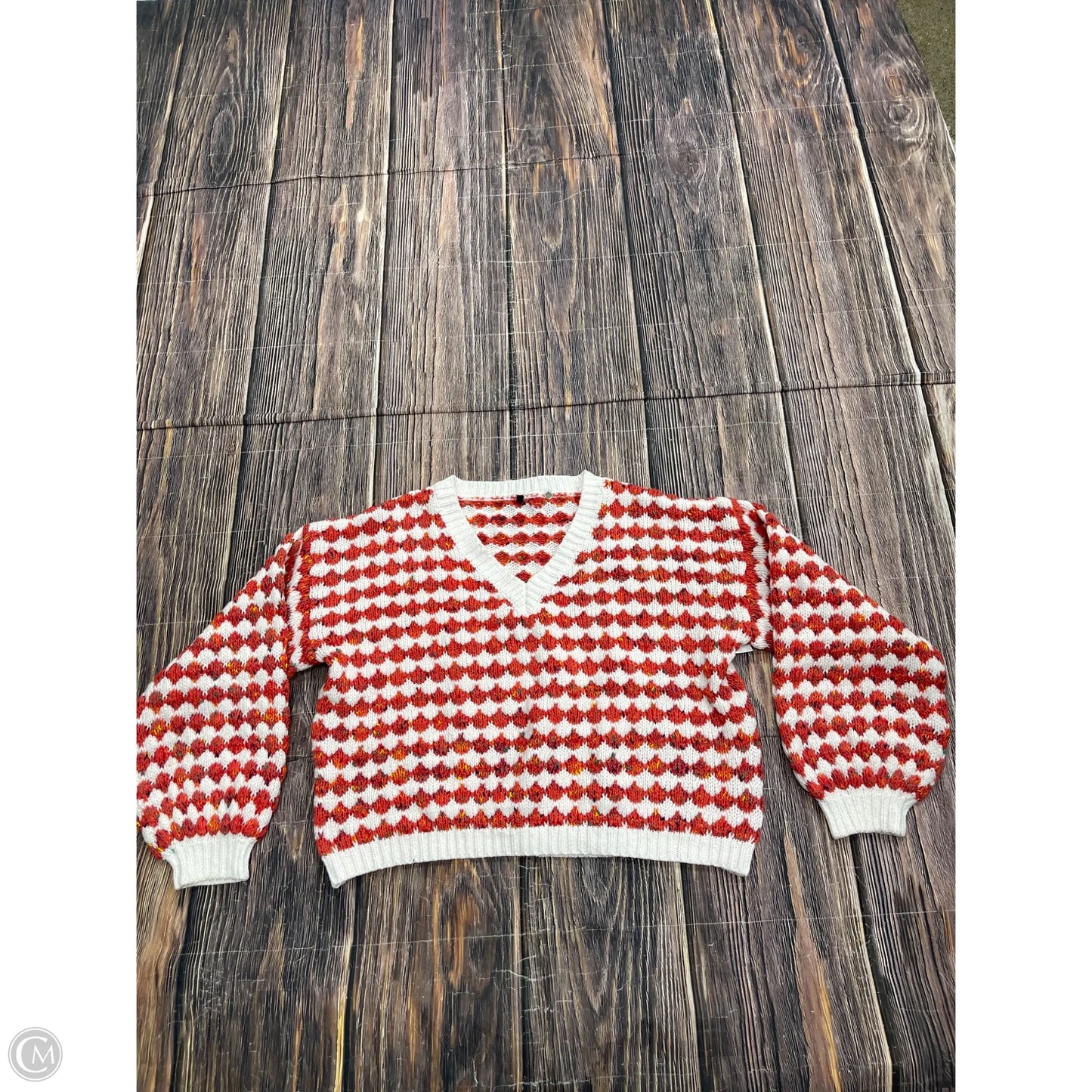 Sweater By Clothes Mentor In Red, Size: L