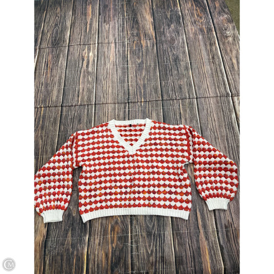 Sweater By Clothes Mentor In Red, Size: L