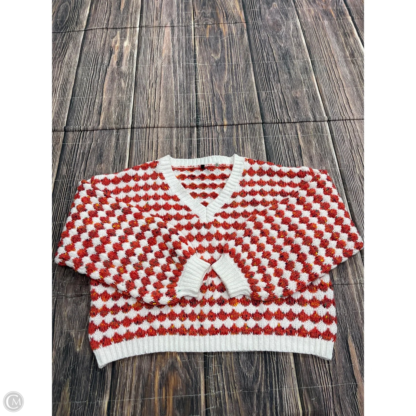 Sweater By Clothes Mentor In Red, Size: L