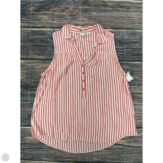 Top Sleeveless By Time And Tru In Pink, Size: 1x