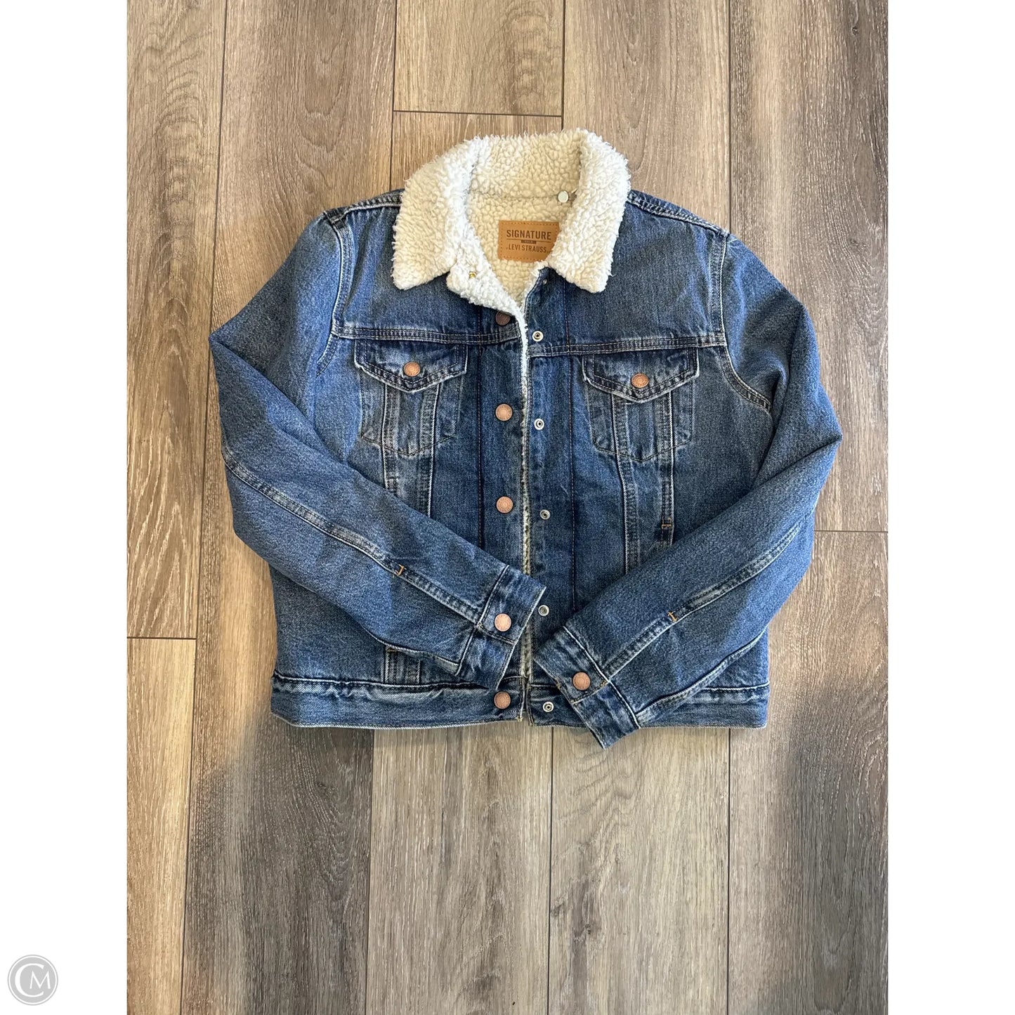 Jacket Denim By Levis In Blue Denim, Size: M