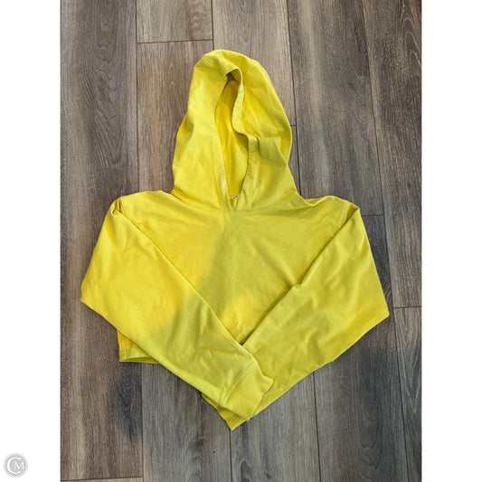 Athletic Top Long Sleeve Hoodie By Lululemon In Yellow, Size: 8