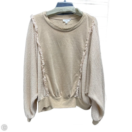 Top Long Sleeve By Umgee In Tan, Size: M