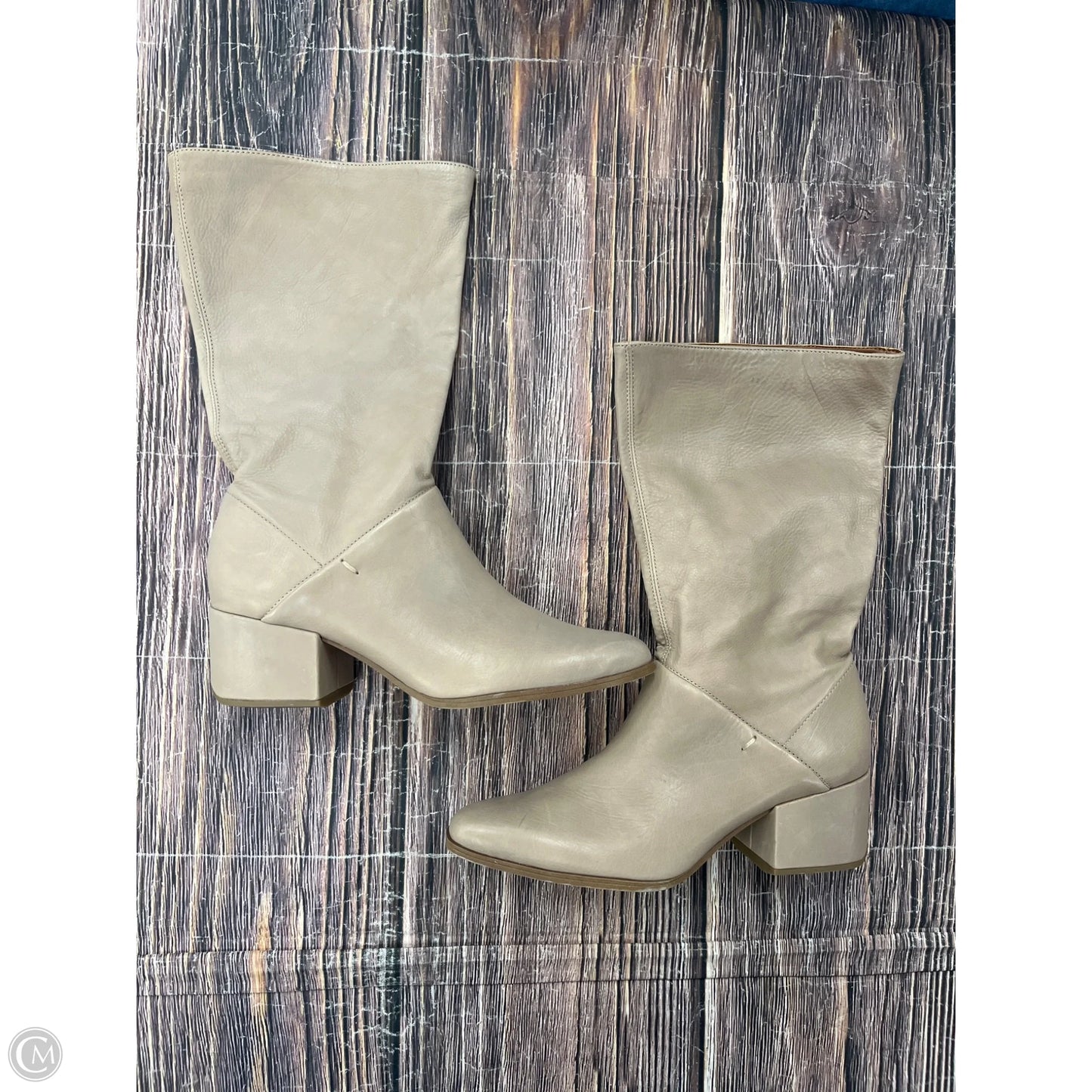 Boots Mid-calf Flats By Franco Sarto In Grey, Size: 8.5