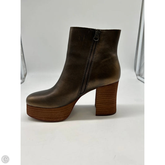 Boots Ankle Heels By Kork Ease In Bronze, Size: 6.5