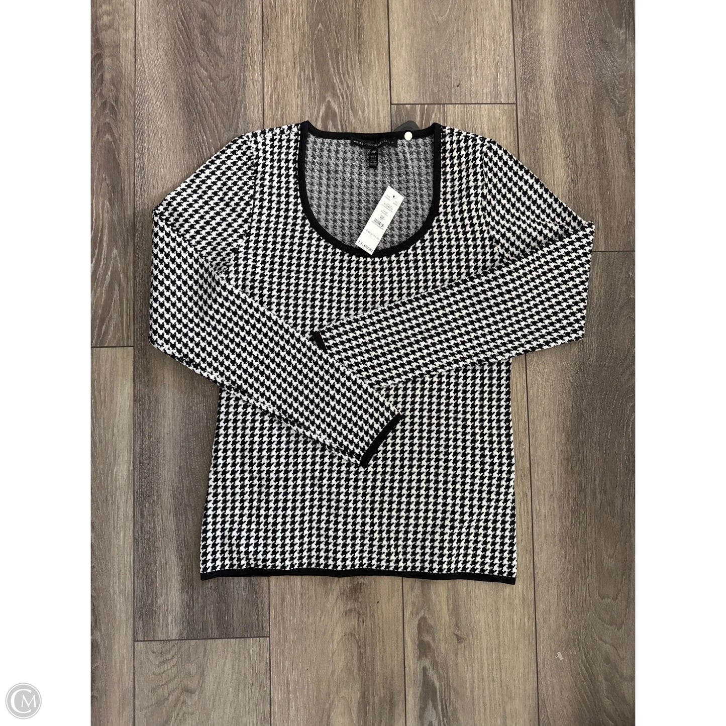 Top Long Sleeve By White House Black Market In Black, Size: Mp