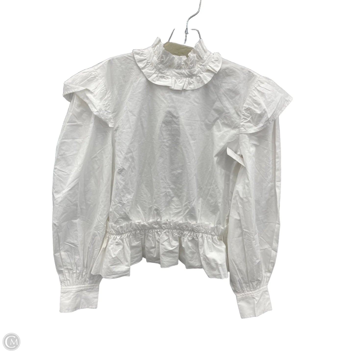 Top Long Sleeve By Ganni In White