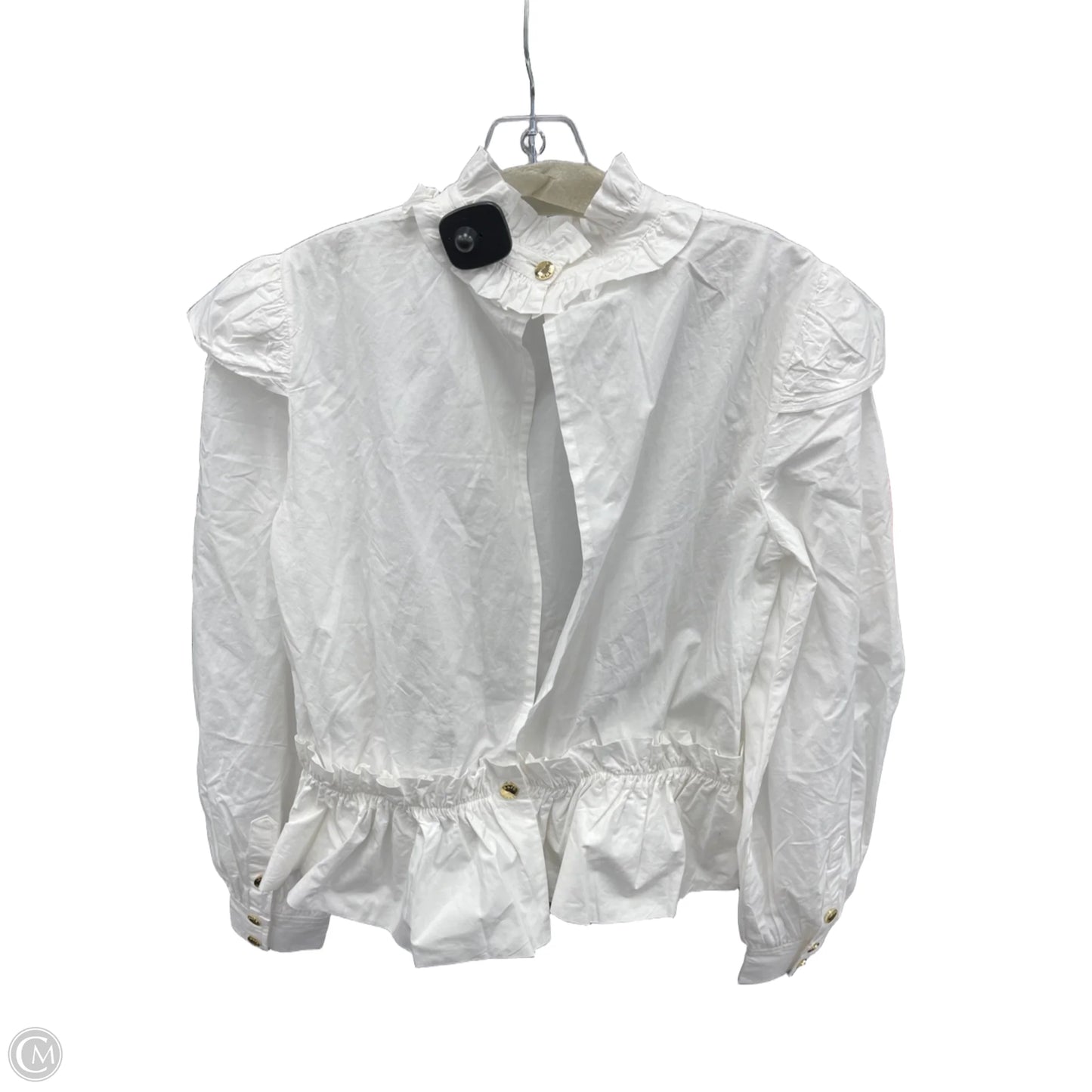 Top Long Sleeve By Ganni In White