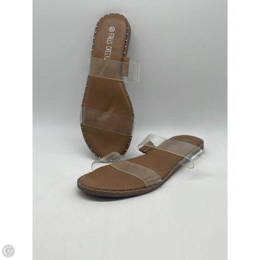 Sandals Flats By Falls Creek In Clear, Size: 10