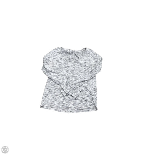 Athletic Top Long Sleeve Crewneck By Lululemon In Grey, Size: M