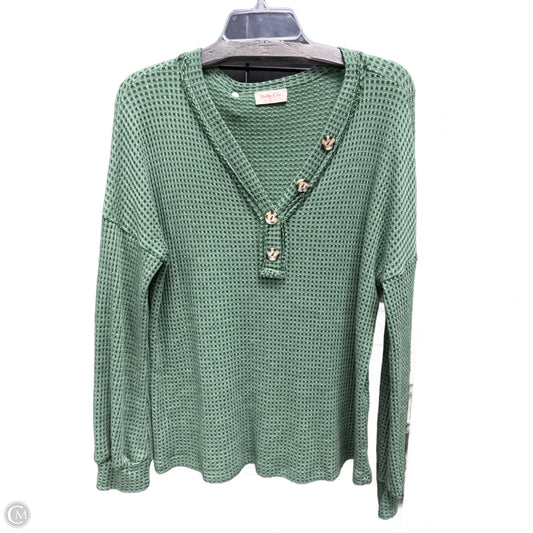 Top Long Sleeve By Clothes Mentor In Green, Size: L