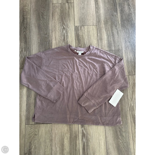Athletic Top Long Sleeve Crewneck By Athleta In Brown, Size: Xl