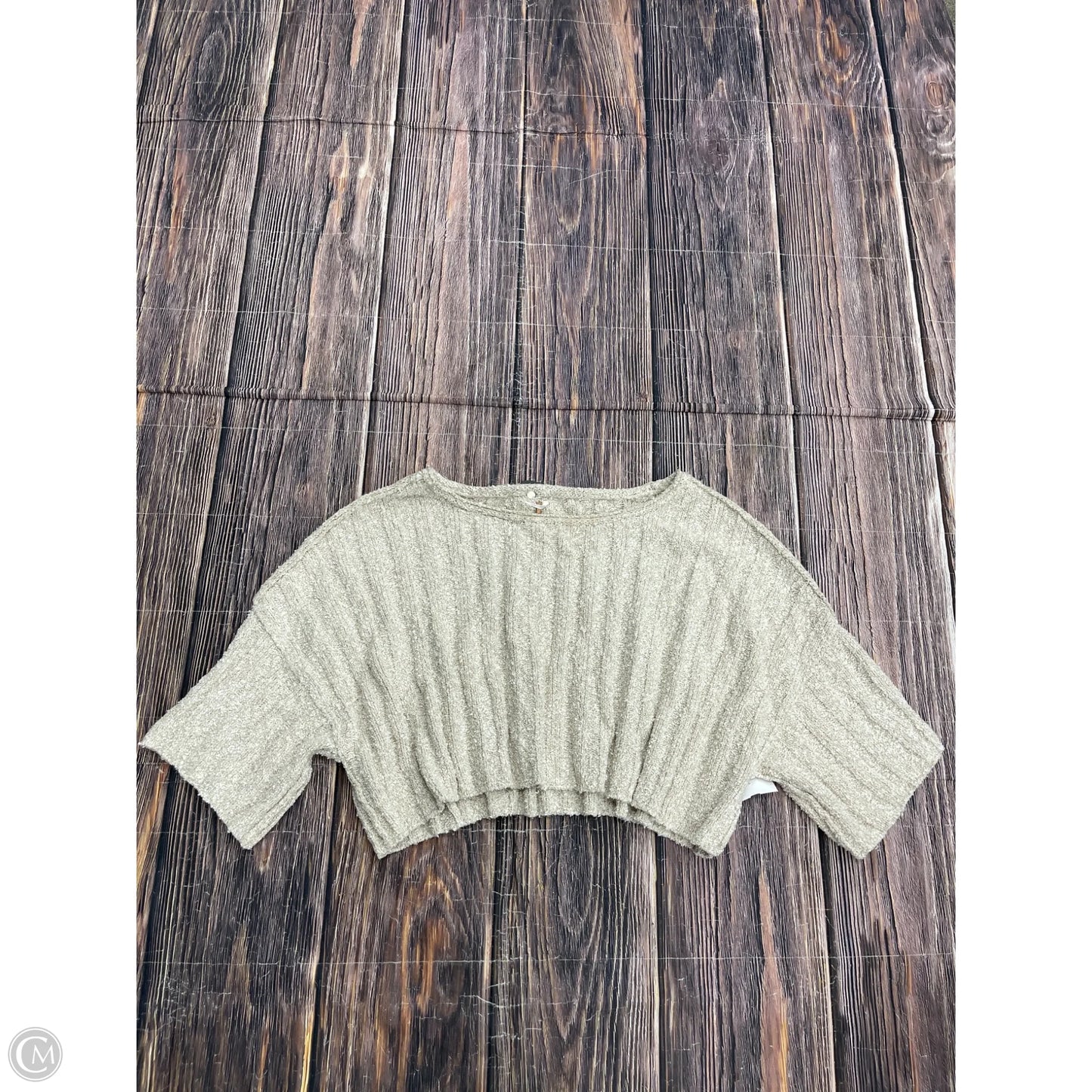 Sweater Short Sleeve By Free People In Tan, Size: S