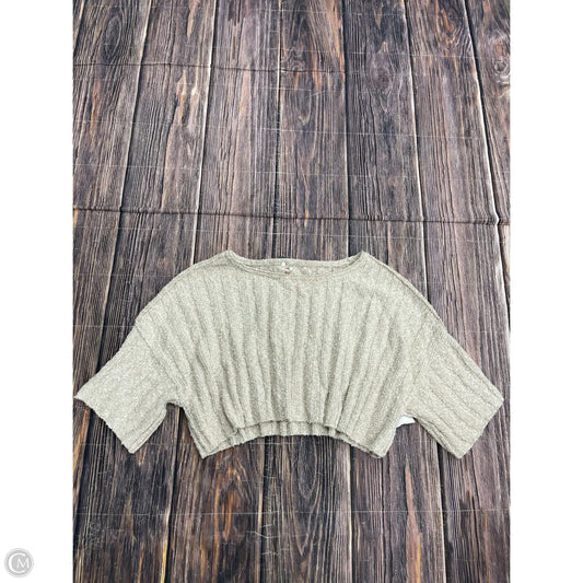 Sweater Short Sleeve By Free People In Tan, Size: S