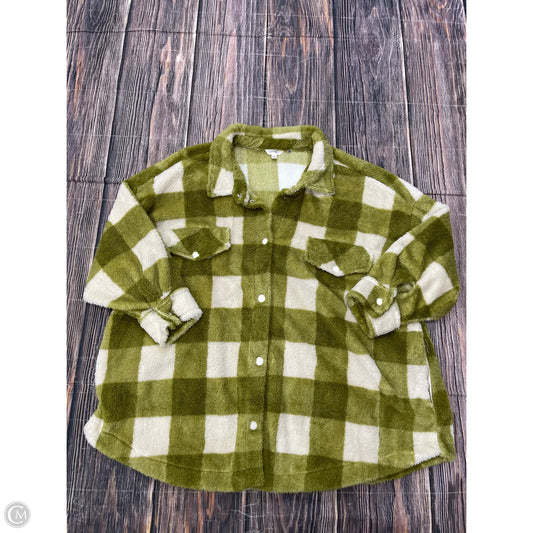Jacket Fleece By Terra & Sky In Green, Size: 4x