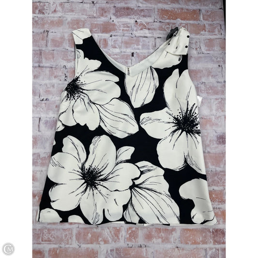 Top Sleeveless By Talbots In Black & White, Size: 10