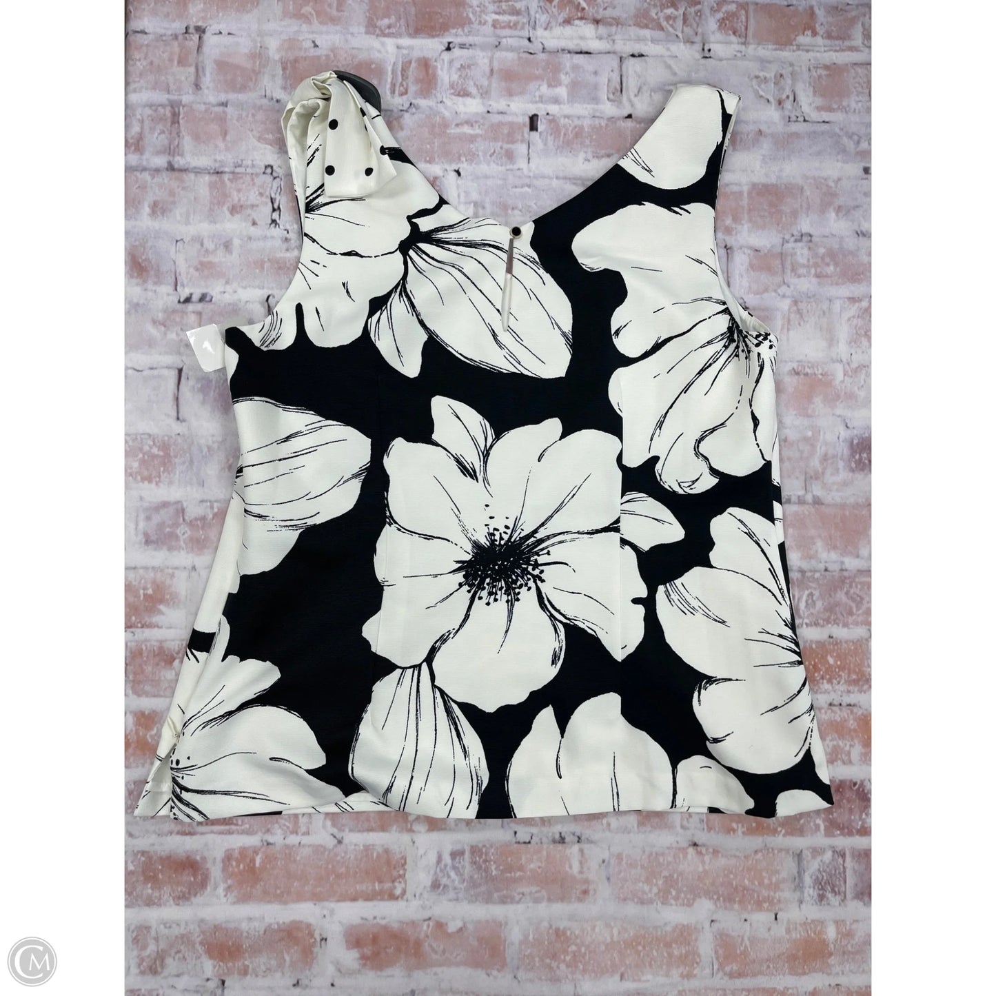 Top Sleeveless By Talbots In Black & White, Size: 10