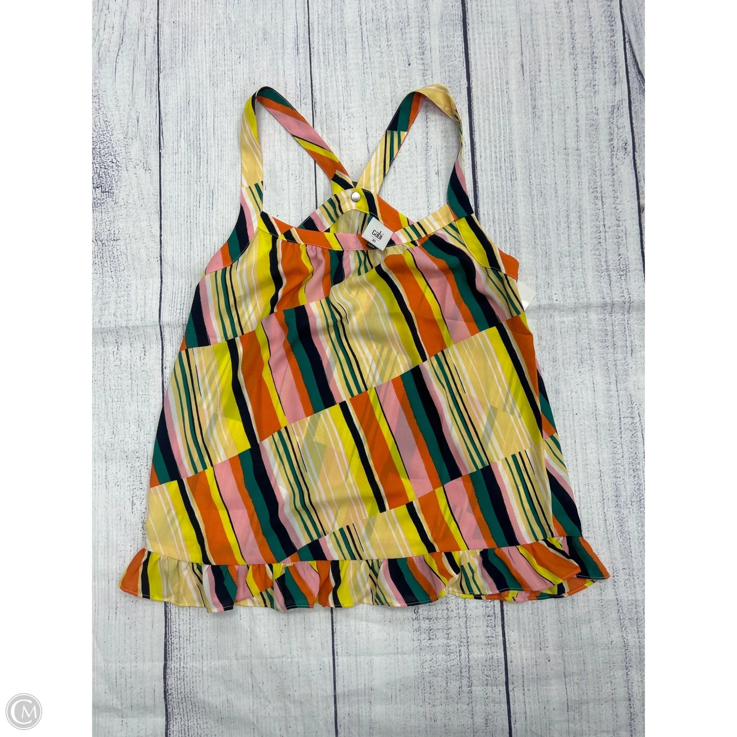 Tank Top By Cabi In Yellow, Size: Xs