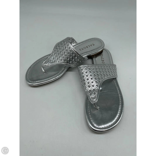 Sandals Flats By Talbots In Silver, Size: 7
