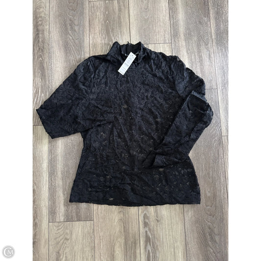 Top Long Sleeve By White House Black Market In Black, Size: L