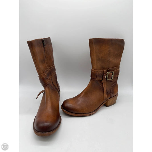 Boots Ankle Heels By Kork Ease In Brown, Size: 7.5